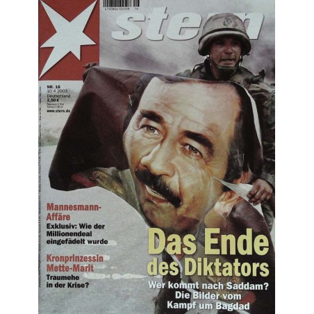 stern Heft Nr.16 / 10 April 2003 - Das Ende des Diktators