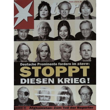 stern Heft Nr.47 / 15 November 2001 - Stoppt diesen Krieg!
