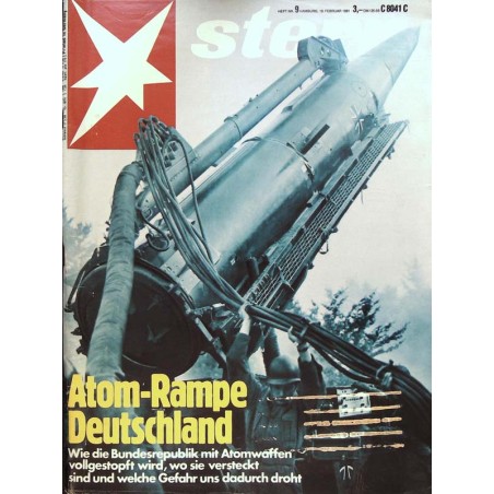stern Heft Nr.9 / 19 Februar 1981 - Atom-Rampe Deutschland