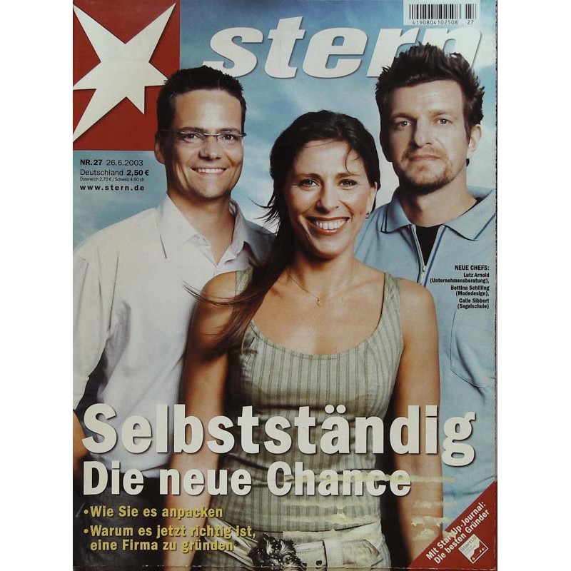 stern Heft Nr.27 / 26 Juni 2003 - Selbstständig, die neue Chance