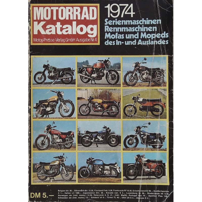 Motorrad Katalog Nr. 4 von 1973/74 - Serienmaschinen, Mofas uvm.