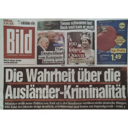 Bild Zeitung Dienstag, 21 April 2026 - Ausländer-Kriminalität