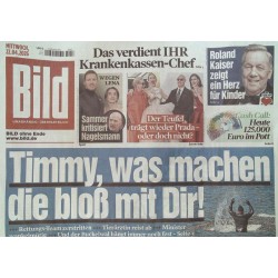 Bild Zeitung Mittwoch, 22 April 2026 - Buckelwal Timmy