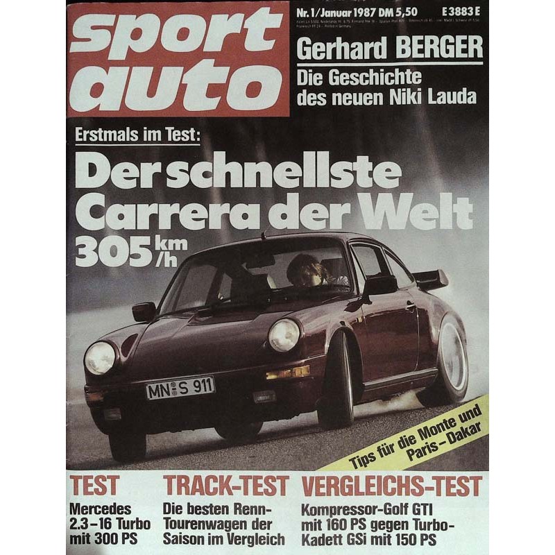 Sport Auto Nr.1 / Januar 1987 - Porsche Carrera