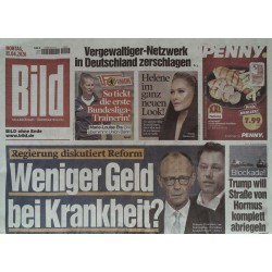 Bild Zeitung Montag, 13 April 2026 - Weniger Geld bei Krankheit?