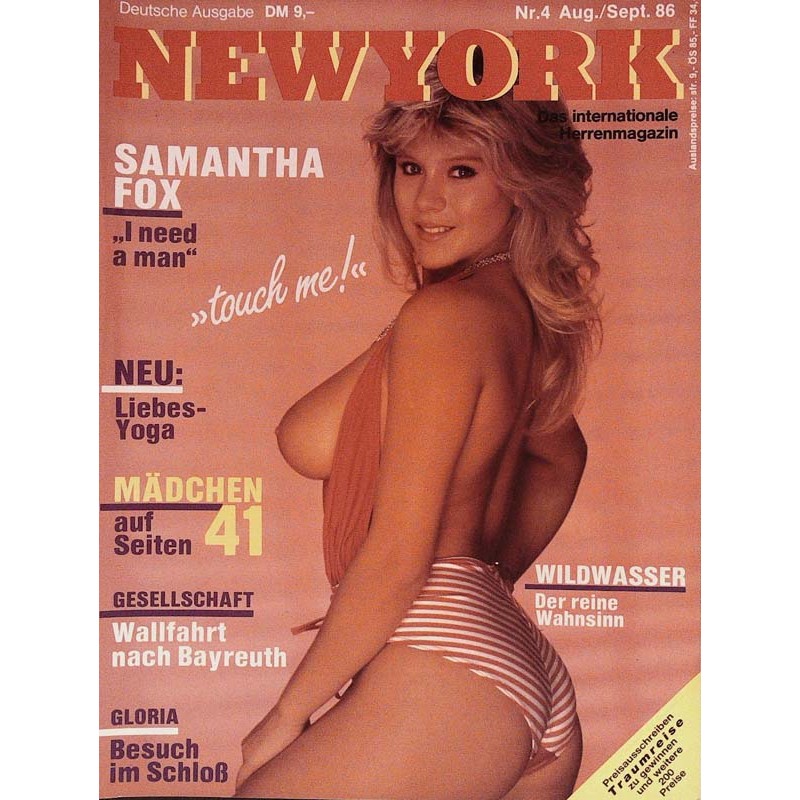 New York Nr.4 / August / September 1986 - Samantha Fox