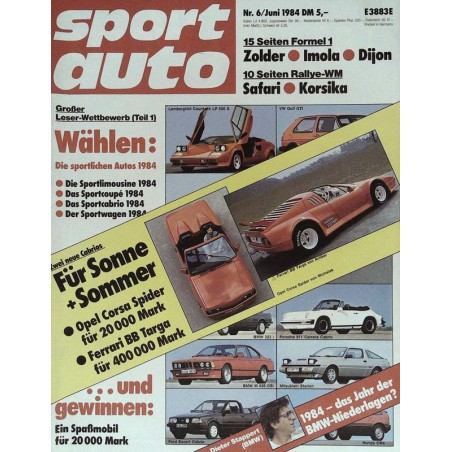 Sport Auto Nr.6 / Juni 1984 - Für Sonne & Sommer