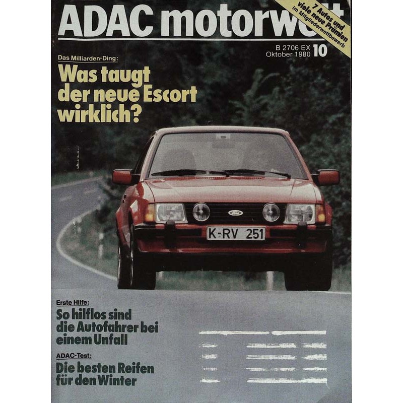 ADAC Motorwelt Heft.10 / Oktober 1980 - Ford Escort