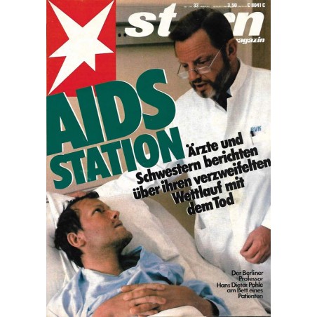 stern Heft Nr.33 / 7 August 1986 - Aids Station