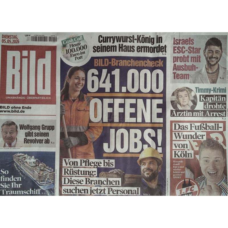 Bild Zeitung Dienstag, 5 Mai 2026 - Bild-Branchencheck