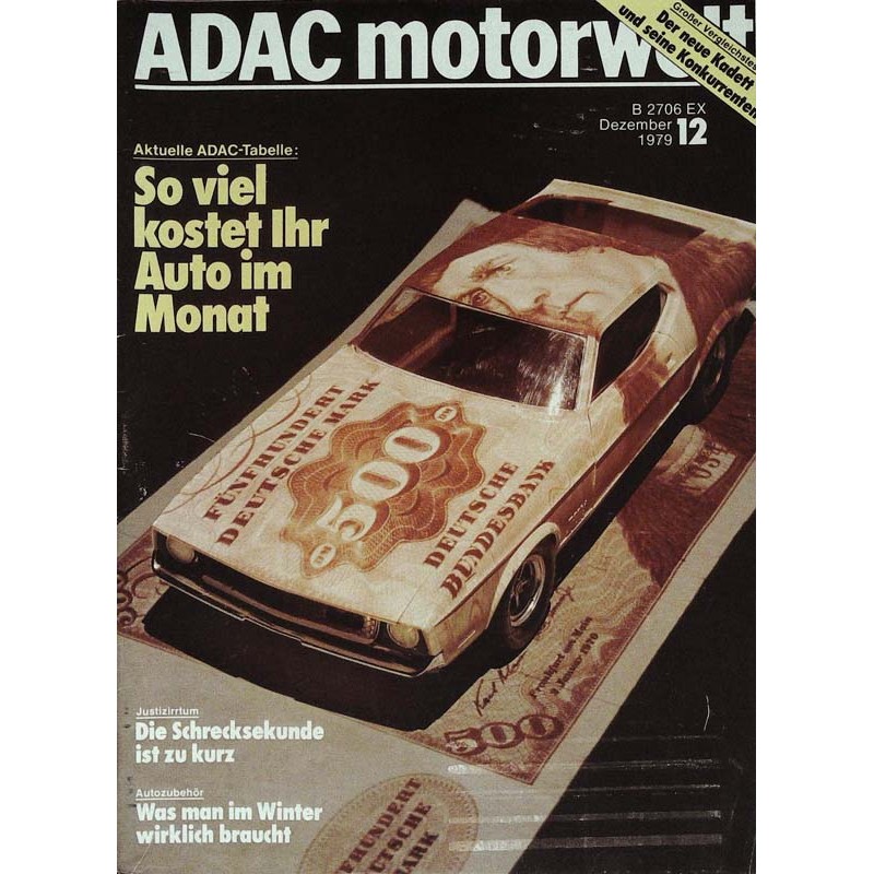 ADAC Motorwelt Heft.12 / Dezember 1979 - Kosten für Auto