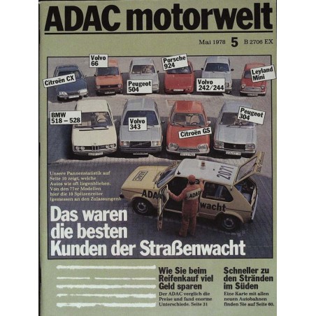 ADAC Motorwelt Heft.5 / Mai 1978 - Die Straßenwacht