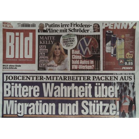 Bild Zeitung Montag, 11 Mai 2026 - Bittere Wahrheit Migration