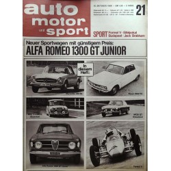 auto motor & sport Heft 21 / 15 Oktober 1966 - Alfa Romeo 1300 GT