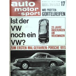 auto motor & sport Heft 17 / 20 August 1966 - Porsche 911 S