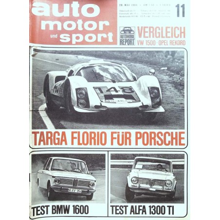 auto motor & sport Heft 11 / 28 Mai 1966 - Targa Florio für Porsche