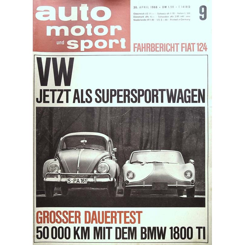 auto motor & sport Heft 9 / 30 April 1966 - VW Supersportwagen