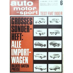 auto motor & sport Heft 6 / 19 März 1966 - Alle Importwagen