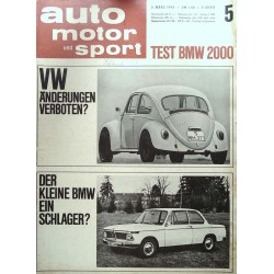 auto motor & sport Heft 5 / 5 März 1966 - VW und BMW