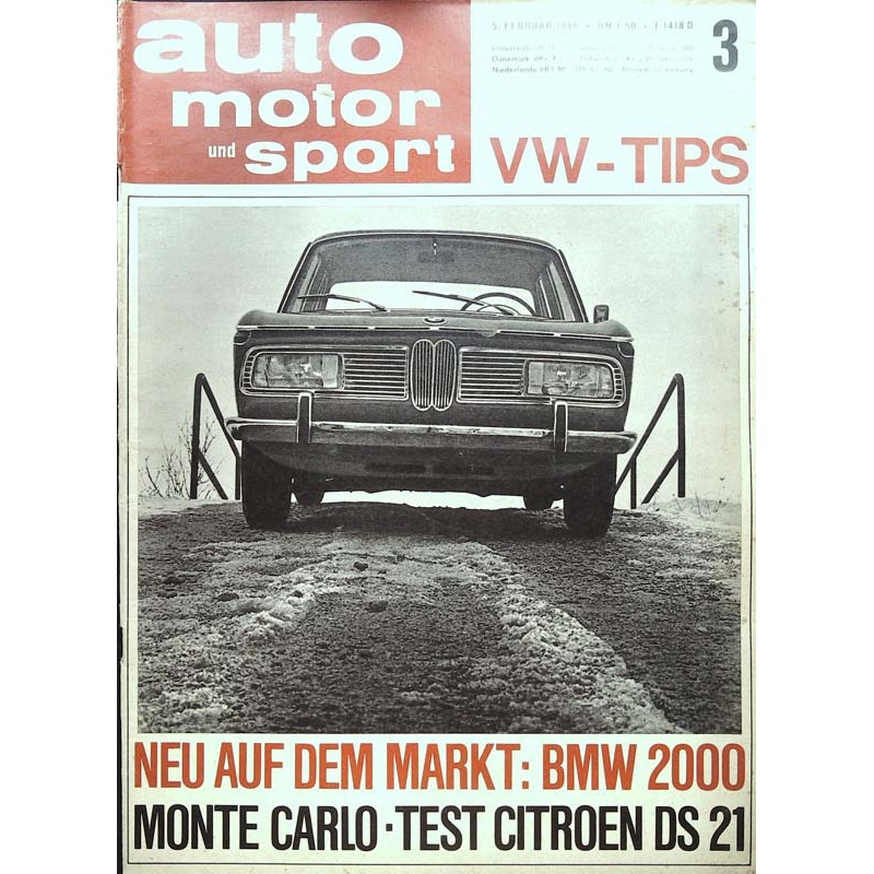 auto motor & sport Heft 3 / 5 Februar 1966 - BMW 2000