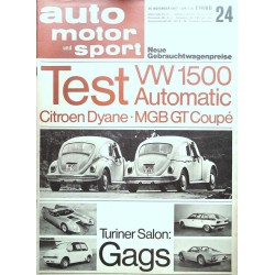 auto motor & sport Heft 24 / 25 November 1967 - VW 1500