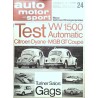 auto motor & sport Heft 24 / 25 November 1967 - VW 1500