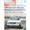 auto motor & sport Heft 13 / 24 Juni 1967 - Test Alfa Romeo GTV