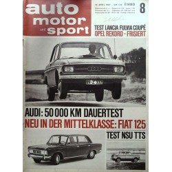auto motor & sport Heft 8 / 15 April 1967 - Fiat 125