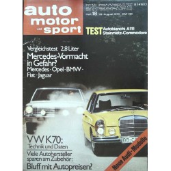 auto motor & sport Heft 18 / 29 August 1970 - Mercedes