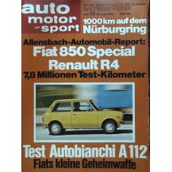 auto motor & sport Heft 13 / 20 Juni 1970 - Autobianchi A112