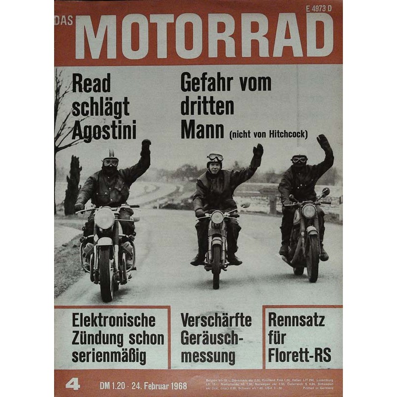 Das Motorrad Nr.4 / 24 Februar 1968 - Jochen, Peter & Volker