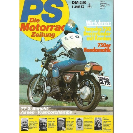 PS Die Motorrad Zeitung Heft 8 - August 1976 - Yamaha 750