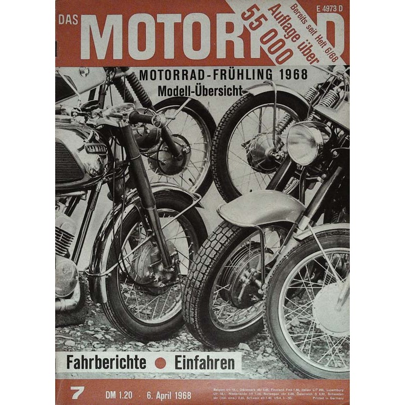 Das Motorrad Nr.7 / 6 April 1968 - Motorrad Frühling!