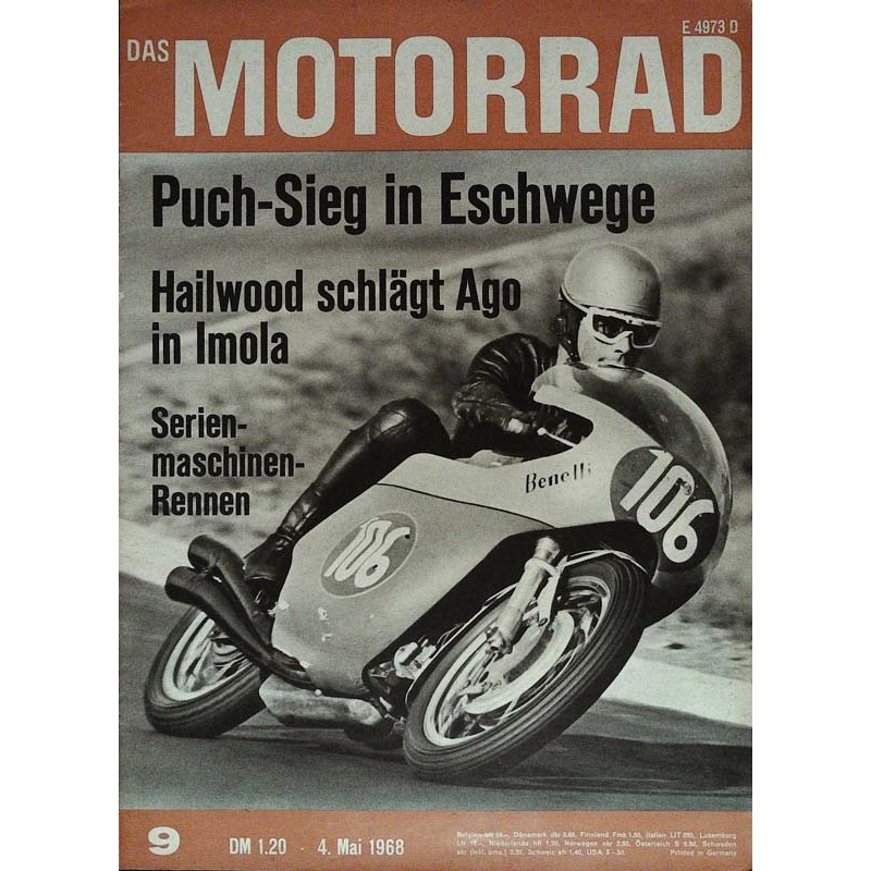 Das Motorrad Nr.9 / 4 Mai 1968 - Renzo Pasolini