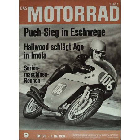 Das Motorrad Nr.9 / 4 Mai 1968 - Renzo Pasolini