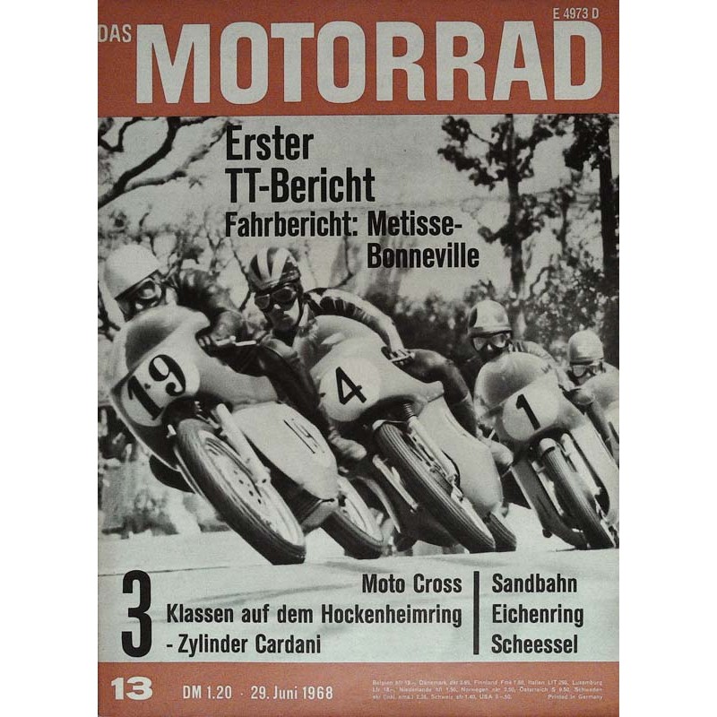 Das Motorrad Nr.13 / 29 Juni 1968 - Spanien Spaggiari
