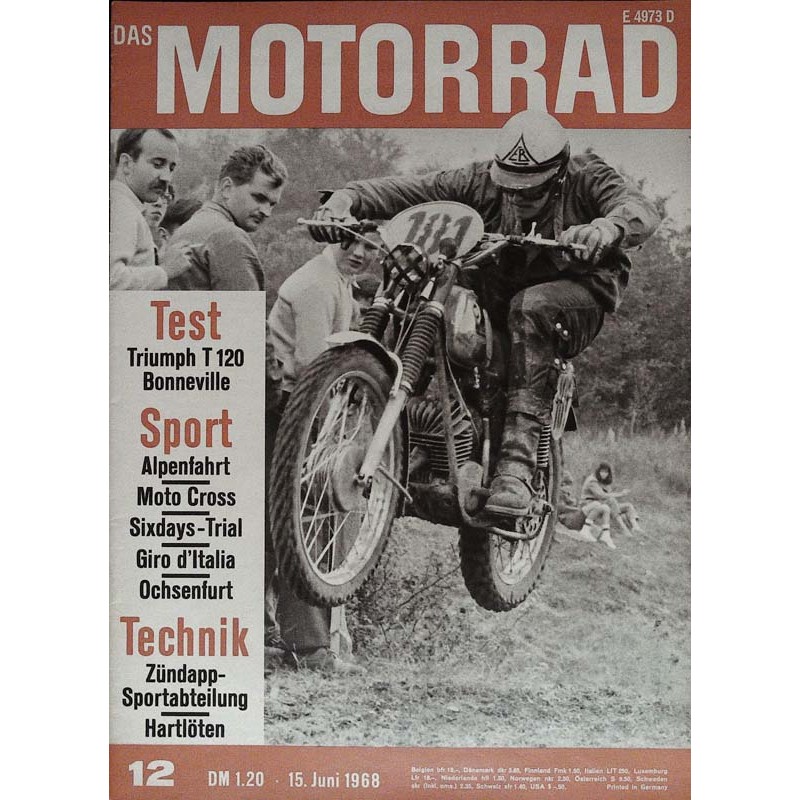 Das Motorrad Nr.12 / 15 Juni 1968 - Meisterschaftslauf