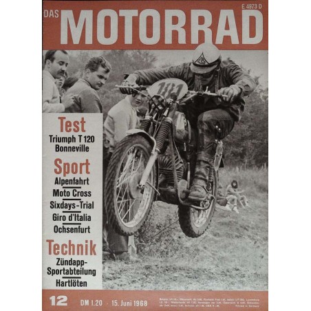 Das Motorrad Nr.12 / 15 Juni 1968 - Meisterschaftslauf