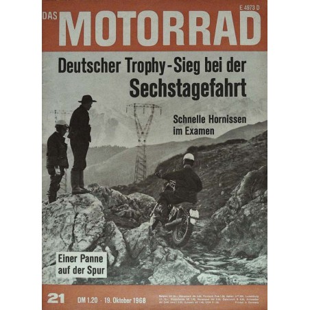 Das Motorrad Nr.21 / 19 Oktober 1968 - Sechstagefahrt