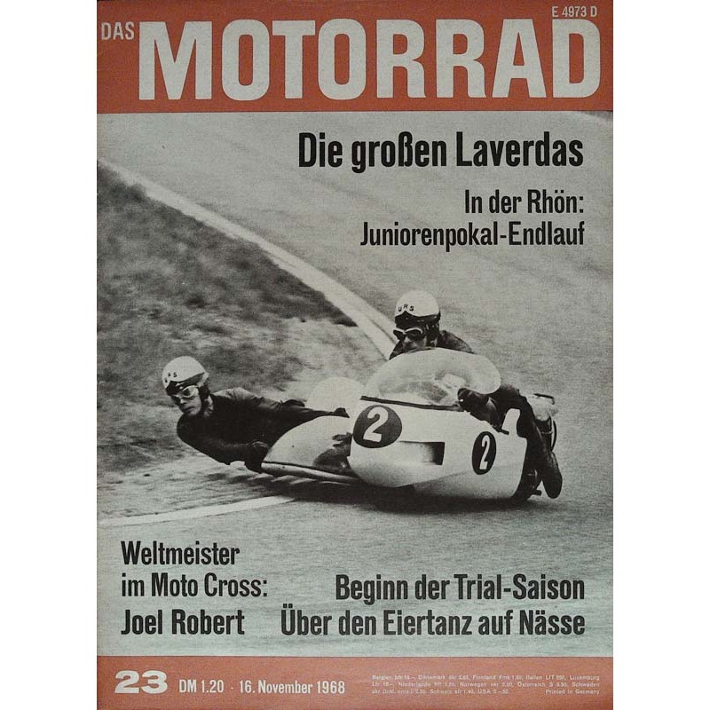 Das Motorrad Nr.23 / 16 November 1968 - Gespannklasse
