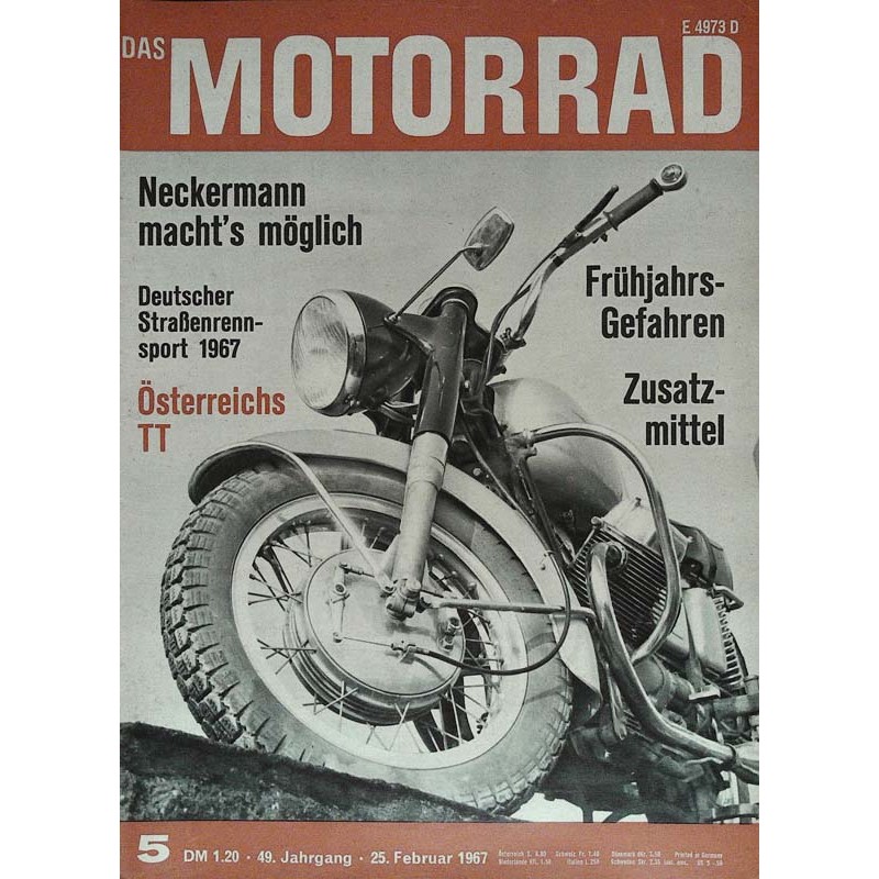 Das Motorrad Nr.5 / 25 Februar 1967 - Guzzi V7, 700 ccm