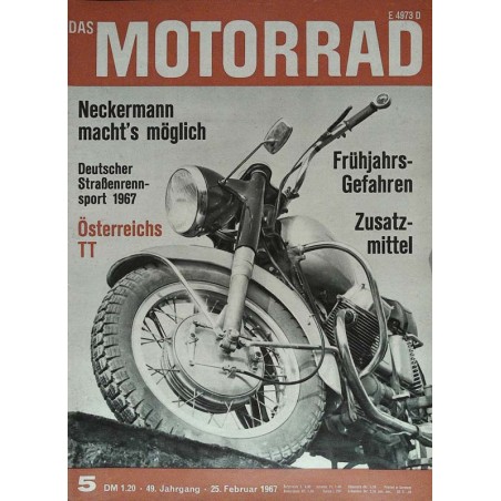 Das Motorrad Nr.5 / 25 Februar 1967 - Guzzi V7, 700 ccm