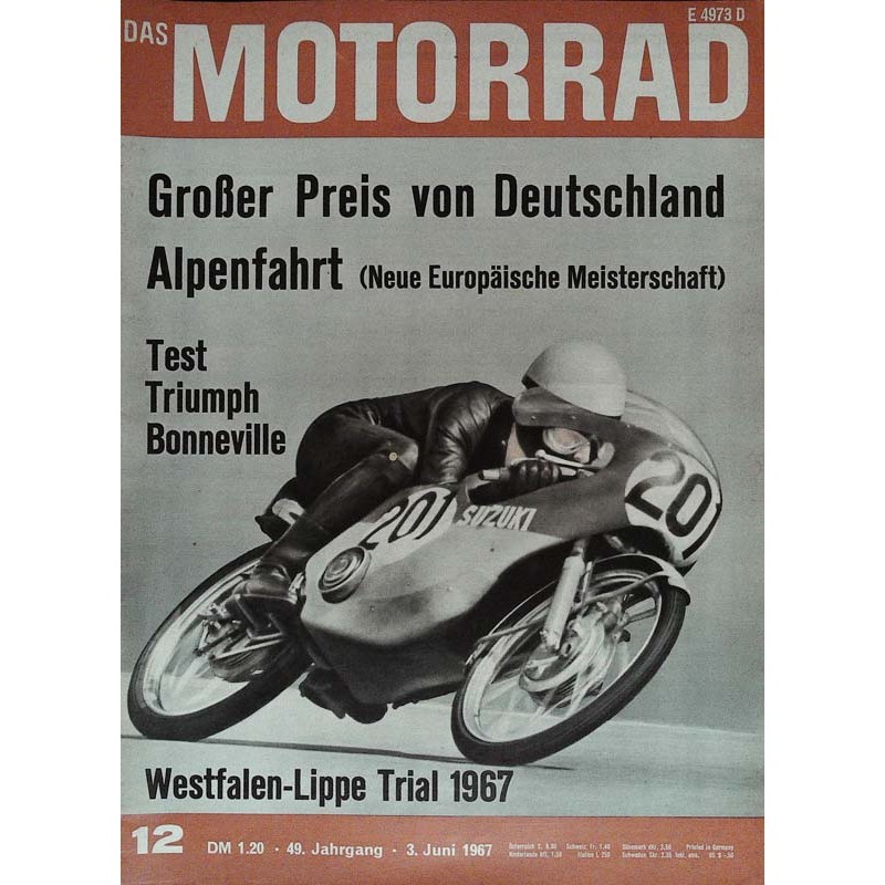 Das Motorrad Nr.12 / 3 Juni 1967 - H.G. Anscheidt
