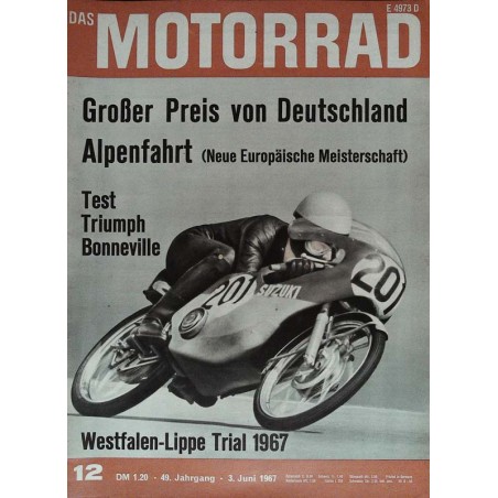 Das Motorrad Nr.12 / 3 Juni 1967 - H.G. Anscheidt