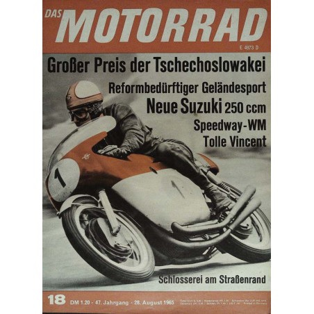 Das Motorrad Nr.18 / 28 August 1965 - GP der Tschechoslowakei