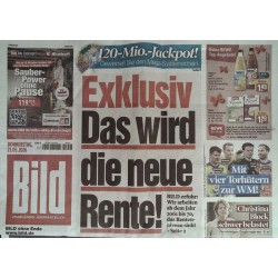 Bild Zeitung Donnerstag, 21 Mai 2026 - Das wird die neue Rente!