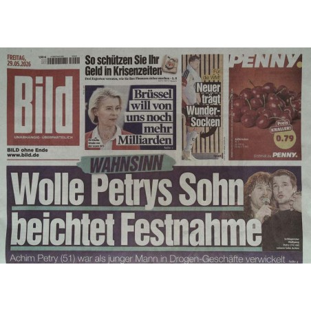 Bild Zeitung Freitag, 29 Mai 2026 - Achim Petry
