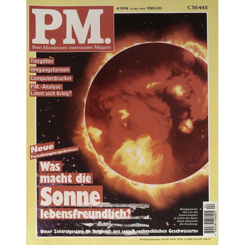 P.M. Ausgabe April 4/1994 - Sonne lebensfreundlich!