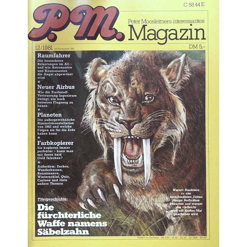P.M. Ausgabe Dezember 12/1981 - Säbelzahn