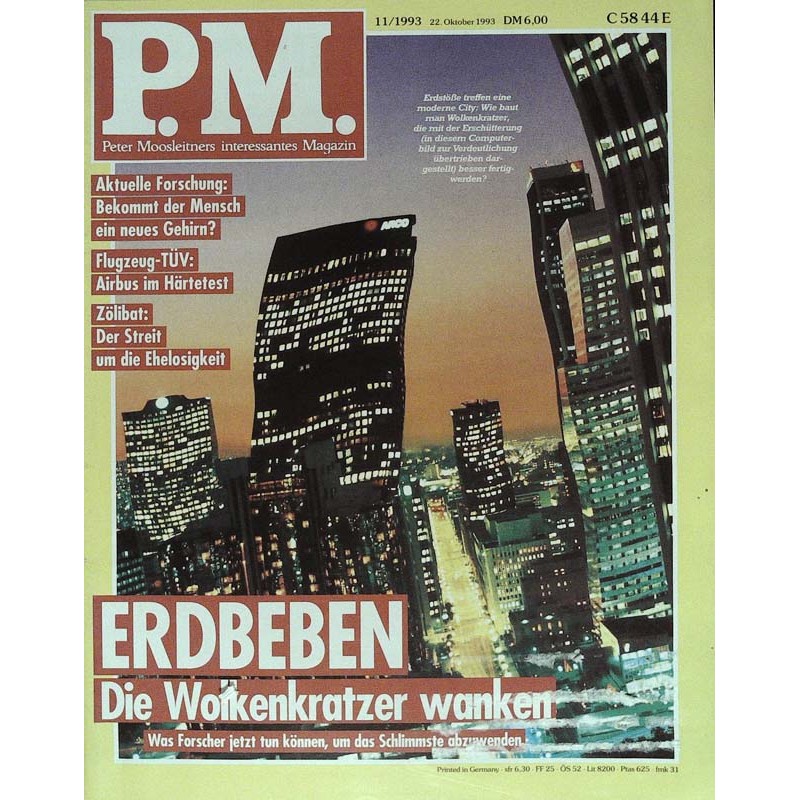 P.M. Ausgabe November 11/1993 - Erdbeben